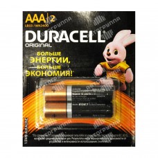 Батарейки Duracell Original AAA LR03-2BL MN2400 Alkaline (упак 2 шт)