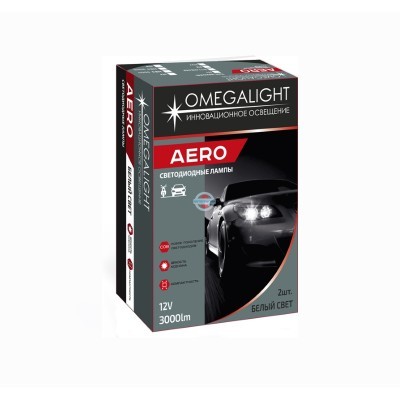 Головной свет LED Omegalight Aero H8 / H9 / H11 3000lm