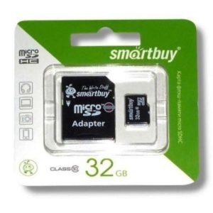 Карта памяти SmartBuy micro SDHC 32 Gb class 10 SD адаптер