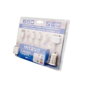 Разветвитель прикуривателя с универсальным набором зарядок Intego C-31