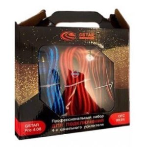 Комплект для подключения 4-х канального усилителя GSTAR PRO-4.08
