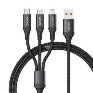 Кабель Mivo MX-74 Micro USB + Type-C+ Lightning