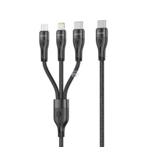 Кабель Mivo MX-75 Micro USB + Type-C+ Lightning