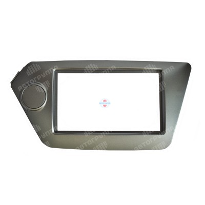 Рамка переходная KI 005 Kia Rio QB 2011+ (руль слева, серая)  2 DIN