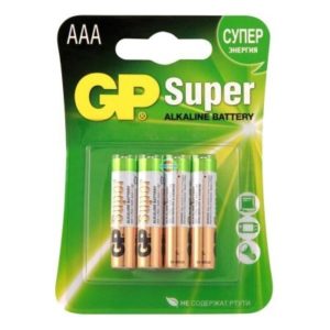 Батарейки GP LR03 (AAA) Super Alkaline (упак. 4 шт)