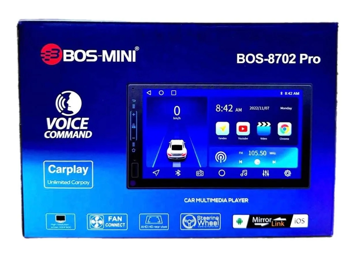 Автомагнитола Bos-Mini Bos-8702 Pro 2+32Gb 1 Автомагнитола Bos-Mini Bos-8702 Pro 2+32Gb